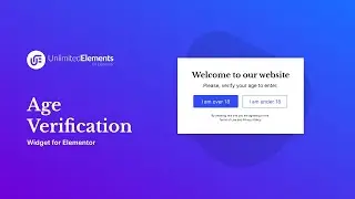 Age Verification Widget for Elementor