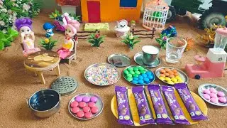 Miniature GEMS CHOCOLATE MILKSHAKE | Mini Cooking | Dairy Milk Chocolate Milkshake | Gems Milkshake