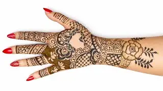 Traditional indian bridal mehndi art | beautiful bridal mehndi design for full hand | arabic mehandi