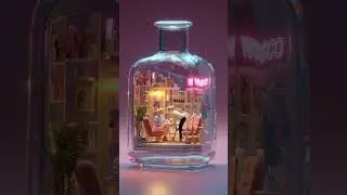 A whole nail salon&hellip; inside a nail polish bottle?! 💅🏙️ | surreal beauty concept