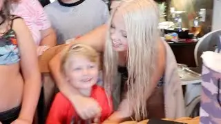 16 with a four year old.... brother. Slate&rsquo;s birthday party