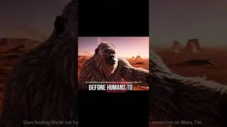 Big foot Yeti on Mars. New Survival story from Mars. AI Generated.