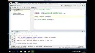 Topic 1 - Python input via console