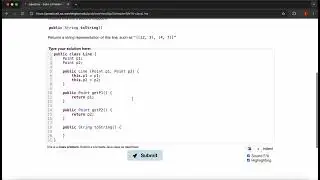 Exercise 8.14 (classLine) Java Tutorial || Practice-It