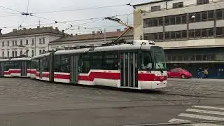 Czech Trams at Brno Main Train Station