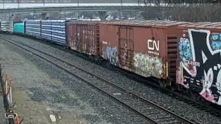Weirdest Train Horn Ever On NS Freight Train In Bellevue OH