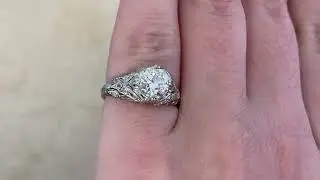 1.20ct Art Deco Diamond Cabot Ring, Circa 1925 - hand video