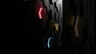 Color neon honeycomb hexagon Animated