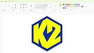 How to draw the K2 (TV channel) logo using MS Paint | How to draw on your computer