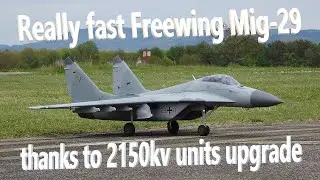 Freewing Mig-29 twin 80mm with upgraded inrunners going fast at the Schwandorf 2024 EDF meeting