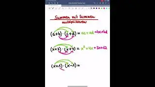 Summen mit Summen multiplizieren, Binomische Formeln #Mathe #Abi #mathetipps #mathetricks #shorts