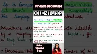 What are Debentures?? #exam #accounting #commerce #basisofaccounting #deb&ecirc;ntures