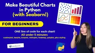 7 Python Visuals | Seaborn Tutorial for Beginners 2025 | Data Visualization in Python in 4 mins.