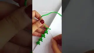 hand embroidery supper easy lace design #diy #embroiderydesigns #shorts