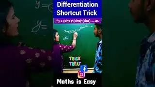 Differentiation Shortcut Trick | Continuity & Differentiability Class 12 /JEE/ NDA/CUET #shorts #fun