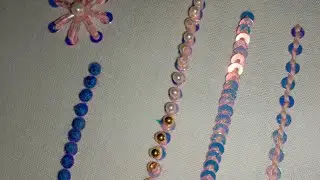 chamki work for beginners/ Hand embroidery