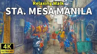 Relaxing Walk Damka Street STA MESA Manila Philippines - Alley and Backstreets [4K]