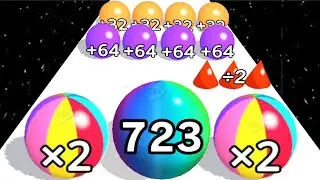 Multiballs Run 2048 - Number Math Game - All Levels 18 To 35 Gameplay Android iOS