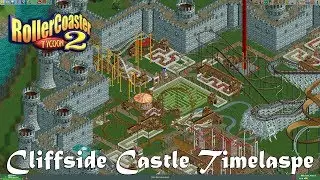 RollerCoaster Tycoon 2: Cliffside Castle Timelapse