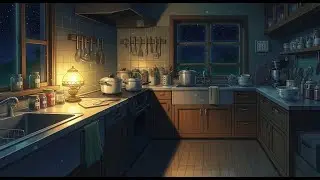 Grinding spices in a sunlit kitchen | Ghibli-Style ASMR