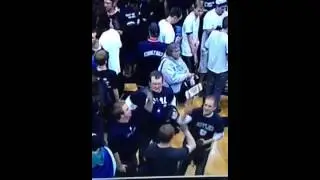 Dorks High fiving after Butler game