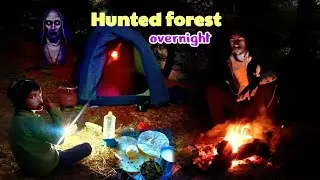 Group Winters Camping in Haunted forest | Challenge Camping in Haunted forest |#wintercamping