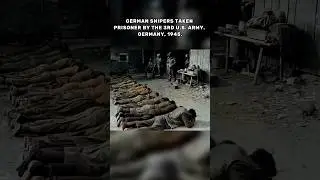 Colorized Footage: German Snipers Captured by the U.S. 3rd Army, Germany 1945 #ww2 #ai