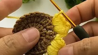 Wonderful flower motif #knitting #crochet