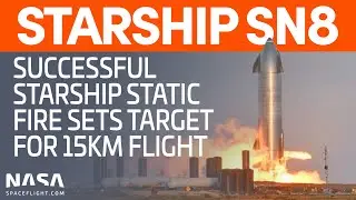 SpaceX Boca Chica - Starship SN8 Static Fire #4 (3 Engine Static Fire #2)