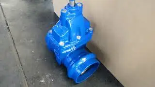 DIN3352 63mm-315mm NRS Hand Wheel Ductile Iron Double Socket End Gate Valve for PVC Pipe