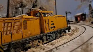 Schnee und Eis auf der Modellbahn.