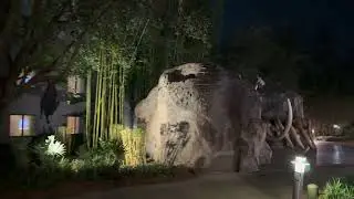 15 Min virtual walk 4k Disneyworld Orlando - pop century to art of animation . Night brisk walk.