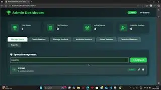 Node.js Capstone Project: Sport Scheduler | Complete Admin & Player Dashboard ⚽🏏