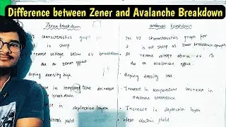 Difference between zener breakdown and Avalanche breakdown || Zener and Avalanche Breakdown