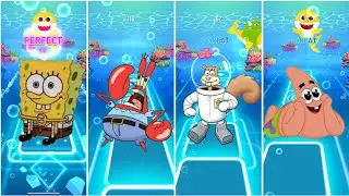 SpongeBob 🆚 patric star 🆚 Mr karbs 🆚 Sandy cheeks EDM rush tiles hop