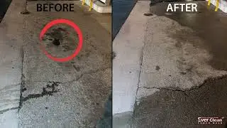 Concrete Oil Stain Cleaning at Gas Station | Power Washing Video