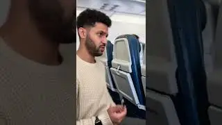Passenger Looks Down&hellip; Tray Table Drops 😄 | Airplane Cabin Humor  #passenger #flight #viral #shorts