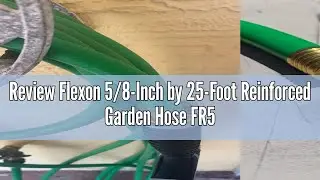 Review Flexon 5/8-Inch by 25-Foot Reinforced Garden Hose FR5825, 25ft, Green