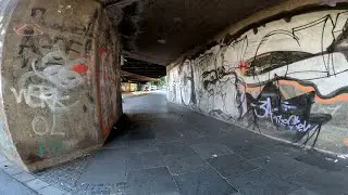 Walking tour of the city of Dortmund. Germany.