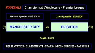 MANCHESTER CITY - BRIGHTON: Matchday 21 - Premier League - Football match, 2025-2026 season
