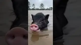 Pot-Bellied Pig Swims HALF A MILE Through Hurricane Surge to Safety 🐷🌊 Unbelievable Survival!