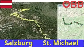 Simulate  Intercity(ÖBB)  journey from  Salzburg to St. Michael with relaxing music.