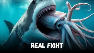 Which Animal Would Win in a Fight Bull Shark or Giant squid - MUST WATCH