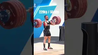 Karlos Nasar (from 🇧🇬) 229kg/504lbs clean and jerk #shorts #sports #olympicweightlifting #bulgaria