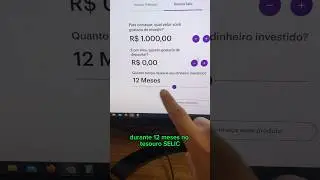 Quanto rende R$ 1.000 no TESOURO SELIC? #investimentos #tesourodireto #tesouroselic