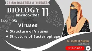 Structure of Viruses & Bacteriophage | 11 Class Biology | Chapter 2 | Lecture 8 | New Syllabus 2025
