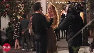 Blake Lively And Justin Baldoni Filming A Kissing Scenes At The 