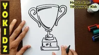 How to draw a TROPHY for kids