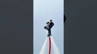 The beautiful woman experienced the flyboard for the first time, it was so beautiful#flyboard