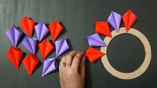 Идеи для настенных украшений из бумажных цветов / Простые идеи для настенных украшений из цветов